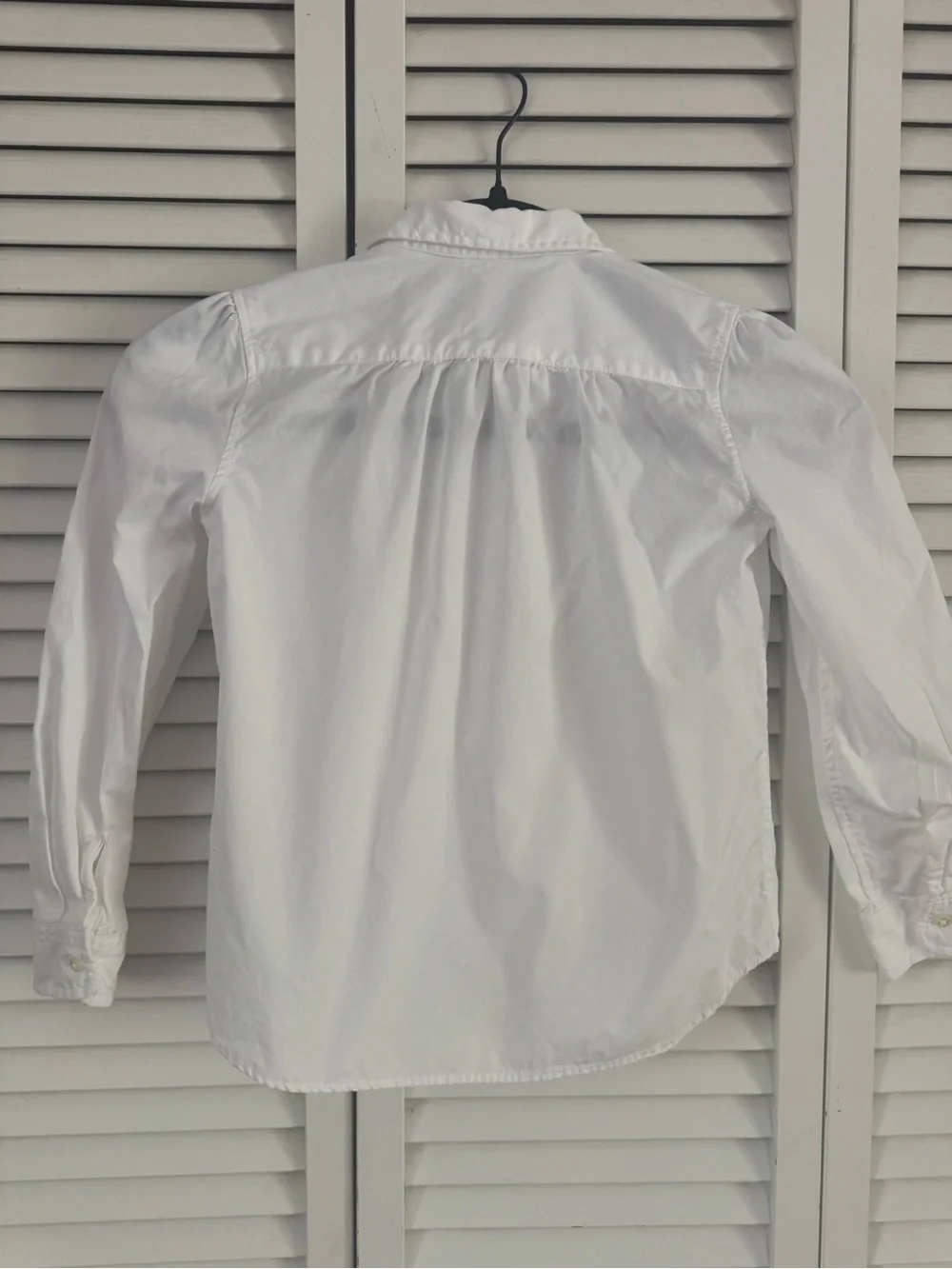 Polo by Ralph Lauren Girls' White Pintuck Peter Pan Collar Blouse Size 6x
